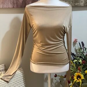 SHEIN Tan Long Sleeve Women's Top (T)